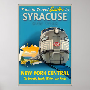 Syracuse New York Central Railroad Top in Reisekom Poster