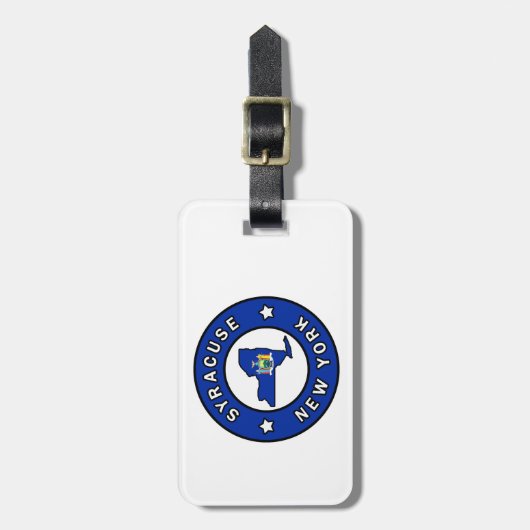 Syracuse New York Gepäckanhänger (Vorderseite vertikal)