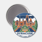 Syracuse New York Magnet (Vorderseite/Rückseite)