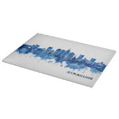 Syracuse New York Skyline Blue Schneidebrett (Ecke)