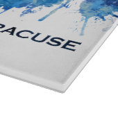 Syracuse New York Skyline Blue Schneidebrett (Ecke)