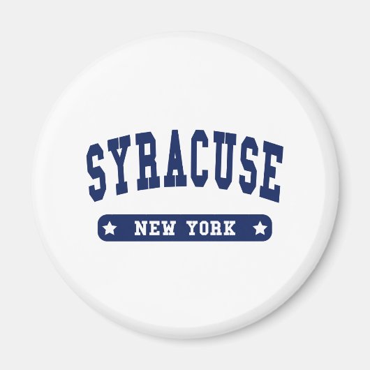 Syracuse New York Uni Style T-Shirts Magnet (Vorne)