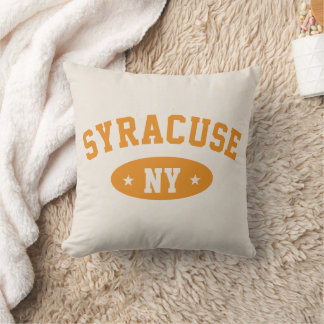Syracuse New York Vintage Typography Throw Pillow Kissen