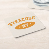Syracuse, NY Retro Athletic-Style Paper Coasters Rechteckiger Pappuntersetzer (angewinkelt)