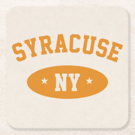 Syracuse, NY Retro-Athletik-Papier-Unterlagen Rechteckiger Pappuntersetzer