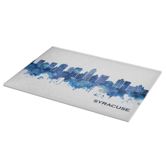 Syracuse USA Skyline Blue Schneidebrett (Ecke)