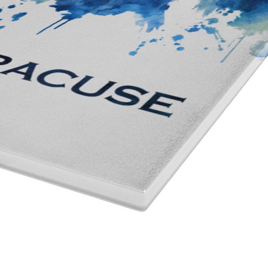 Syracuse USA Skyline Blue Schneidebrett (Ecke)