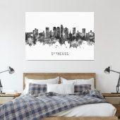 Syracuse USA Skyline BW Leinwanddruck (Insitu (Schlafzimmer))