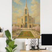 Syracuse Utah Temple Painting™ LDS Wall Art Poster (Heimbüro)