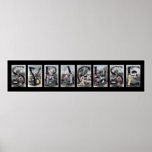 SYRACUSE Vintag Alphabet Letter Name Art Poster (Vorne)