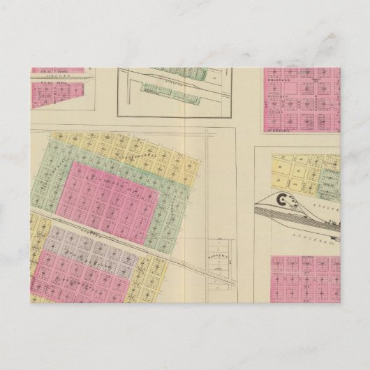 Syrakus, Coolidge, Hudson, Loco, Kansas Postkarte (Vorderseite)