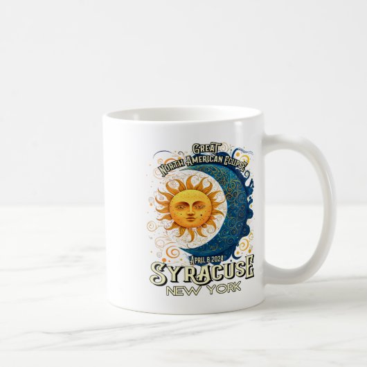 Syrakus New York 2024 Total Solar Eclipse Celesti Kaffeetasse (Rechts)
