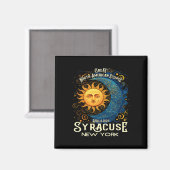 Syrakus New York 2024 Total Solar Eclipse Celesti Magnet (Vorderseite/Rückseite)