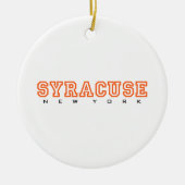 Syrakus, New York - Buchstaben Keramik Ornament (Vorne)