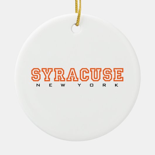 Syrakus, New York - Buchstaben Keramik Ornament (Vorne)