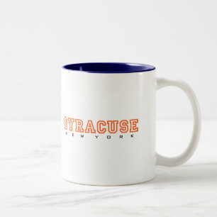 Syrakus, New York - Buchstaben Zweifarbige Tasse