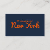 Syrakus, New York Business Card Visitenkarte (Rückseite)