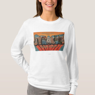 Syrakus, New York - große Buchstabe-Szenen T-Shirt