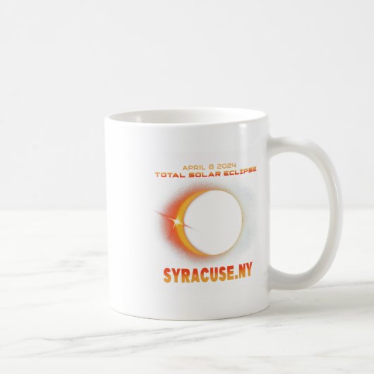 Syrakus New York Total Solar Eclipse 2024 1 Kaffeetasse (Rechts)