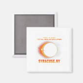 Syrakus New York Total Solar Eclipse 2024 1 Magnet (Vorderseite/Rückseite)