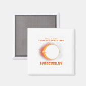 Syrakus New York Total Solar Eclipse 2024 Magnet (Vorderseite/Rückseite)