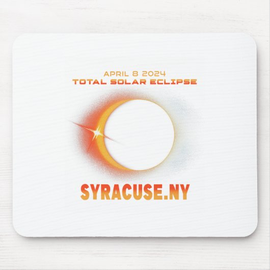 Syrakus New York Total Solar Eclipse 2024 Mousepad (Vorne)