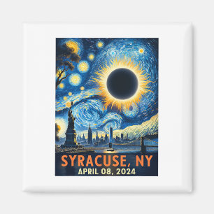 Syrakus New York Total Solar Eclipse 2024 Starry Magnet