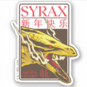Syrax neues Jahr | 新 年 快 乐 Aufkleber (Vorderseite)