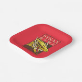 Syrax neues Jahr | 新 年 快 乐 Pappteller (Gewinkelt)