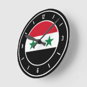 Syria Flag Elegant Runde Wanduhr (Winkel)