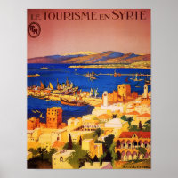 SYRIA LIBANON OCEAN TOURISMUS VINTAGE REISEPOSTER