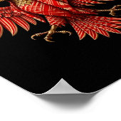 Syria Red Traditional Syrian Keffiyeh Eagle Poster (Ecke)