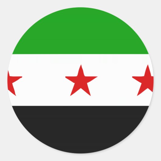 Syria Runder Aufkleber (Vorderseite)