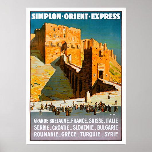 Syria Vintage Travel Poster Restored (Vorne)