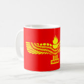 Syriac Aramäisch-Flagge Kaffeetasse (Vorderseite Links)
