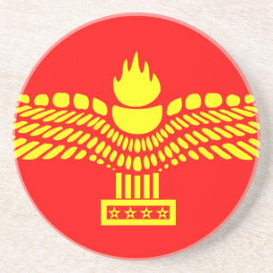 Syriac aramäische Leute, Syrien-Flagge Sandstein Untersetzer