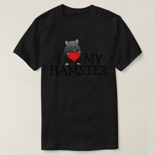 Syrian Black Bar Hamster Art T-Shirt (Design vorne)