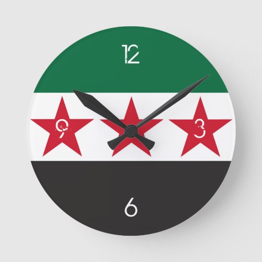 Syrian Clock Runde Wanduhr (Vorderseite)