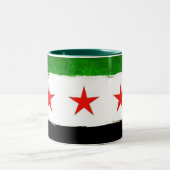 Syrian Flag Ceramic Mug Zweifarbige Tasse (Mittel)