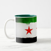 Syrian Flag Ceramic Mug Zweifarbige Tasse (Links)
