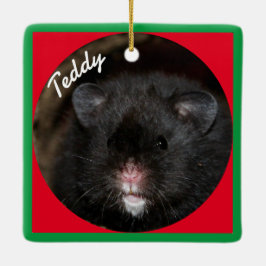 Syrian Pet Hamster - Standard Hamster - Black Bar Keramikornament