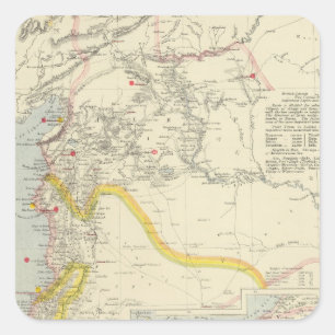 Syrien 2 quadratischer aufkleber