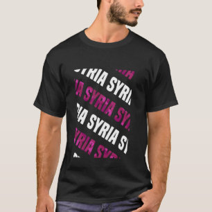 Syrien Camouflage Pattern Pink Camouflage T-Shirt