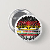 Syrien Deutschland Baum Wurzel Button (Vorne & Hinten)