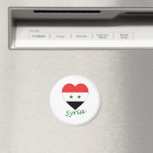 Syrien-Flag-Herz Magnet (In Situ (Geschirrspüler))