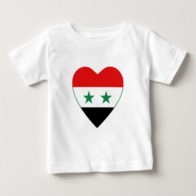Syrien Flag Herzlicher T - Shirt (Vorderseite)