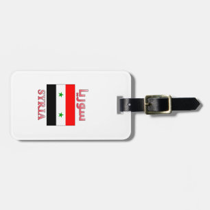 Syrien-Flagge سوريا Arabische & Englische WordArt Gepäckanhänger