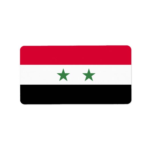 Syrien-Flagge Adressaufkleber (Vorne)