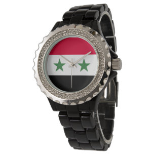 Syrien-Flagge Armbanduhr