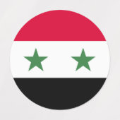 Syrien-Flagge Etiketten (Design 2)